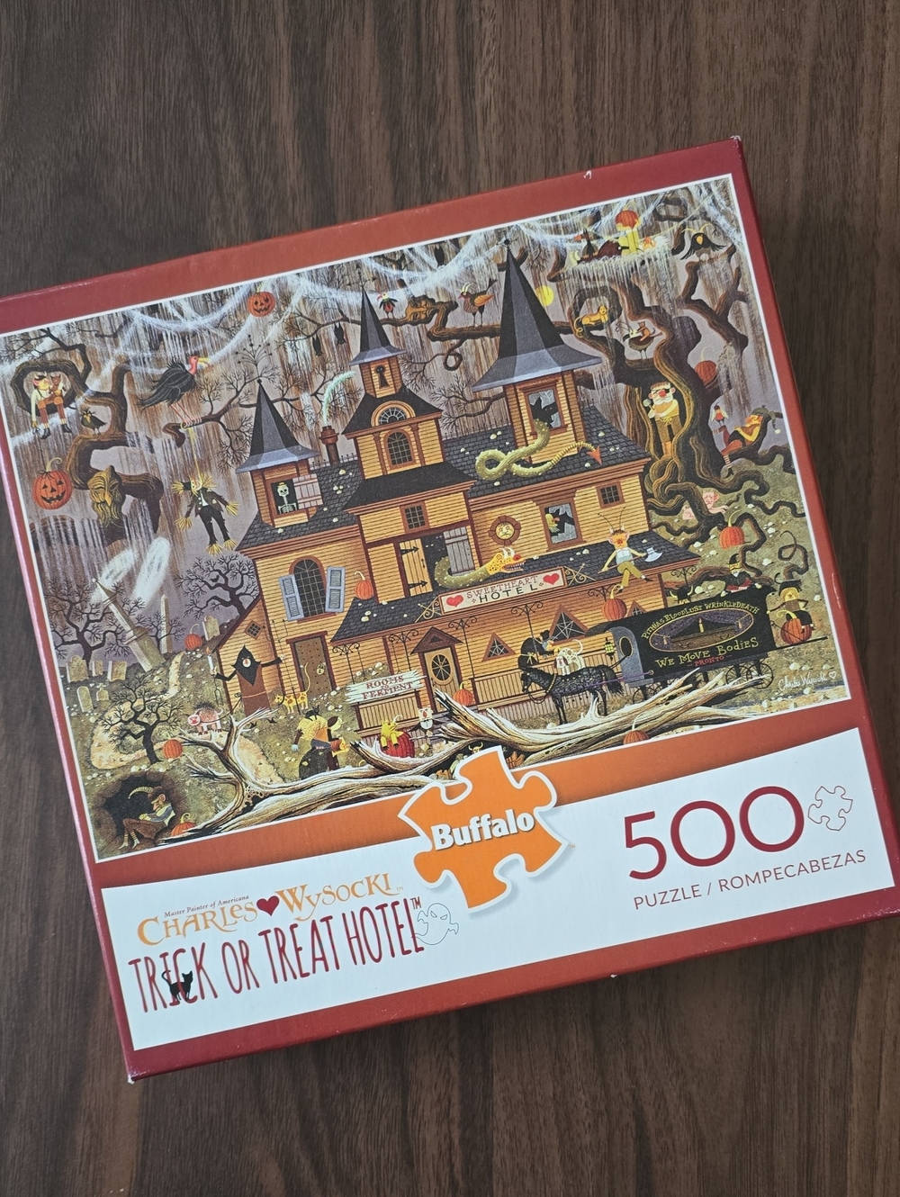 Buffalo David Bitton Trick or Treat Hotel Puzzle - Charles Wysocki